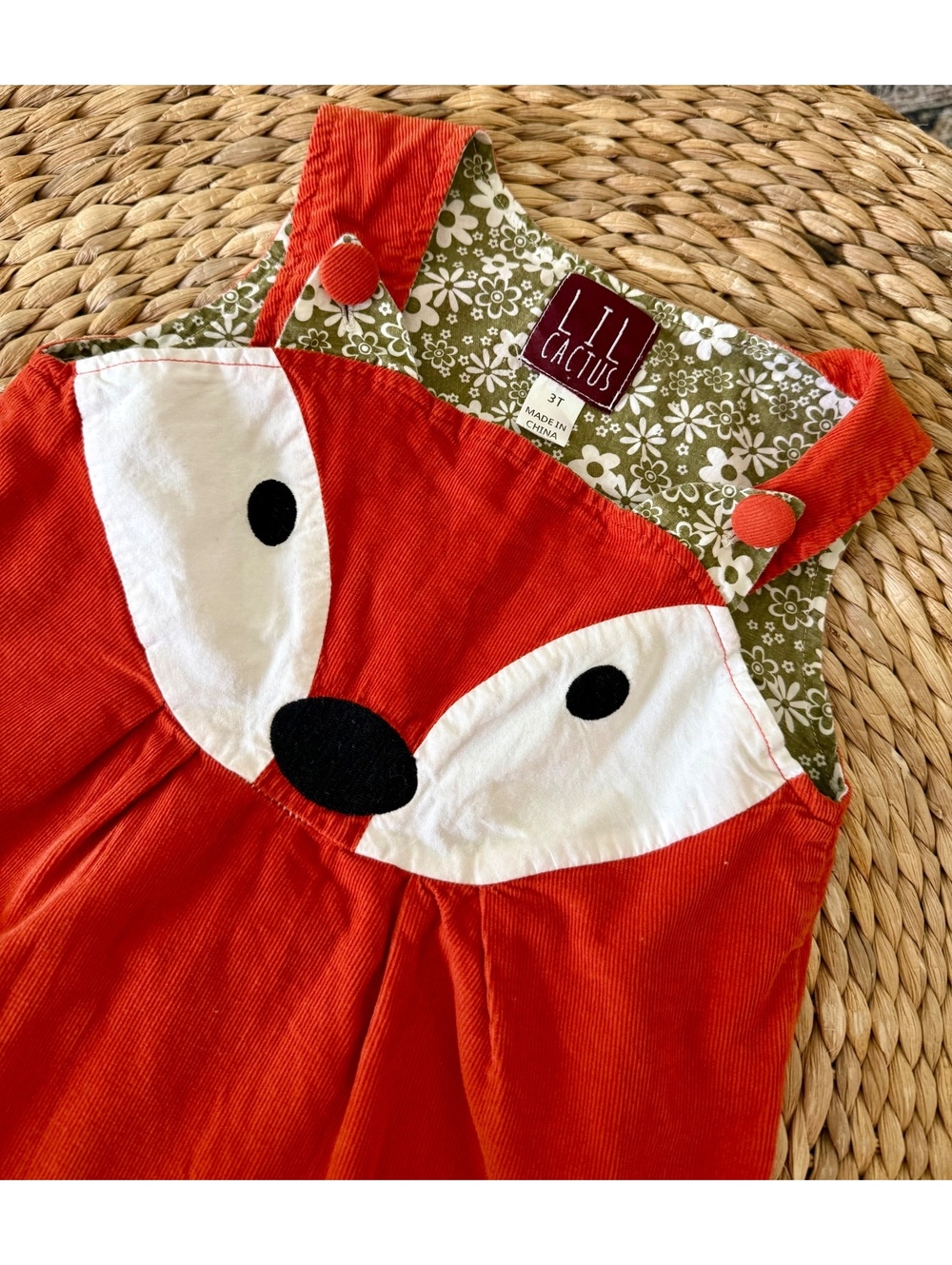 Lil Cactus Fox Corduroy Jumper Sz 3T EUC - Picture 5 of 8